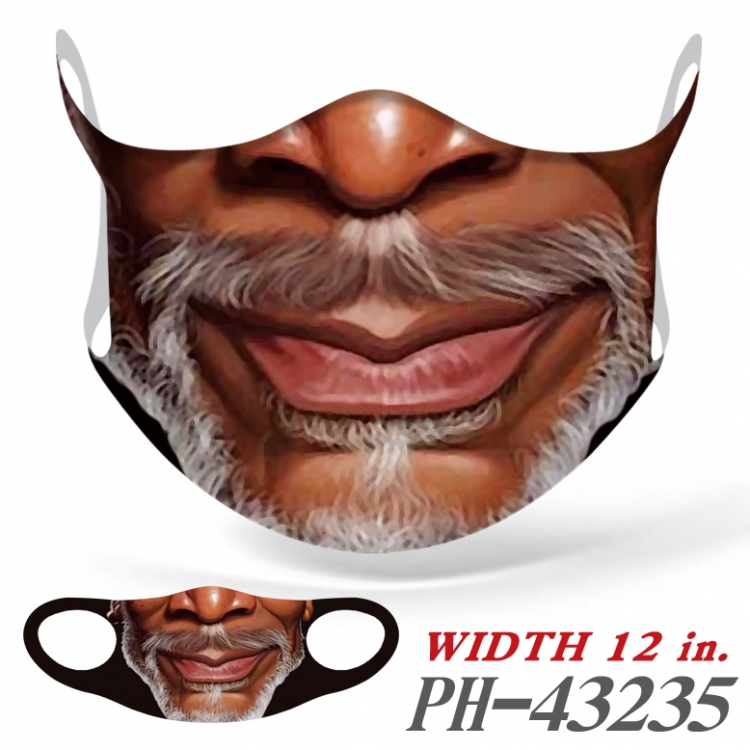 Funny mouth Full color Ice silk seamless Mask   price for 5 pcs  PH43230A