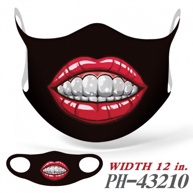 Funny mouth Full color Ice silk seamless Mask   price for 5 pcs  PH43210A