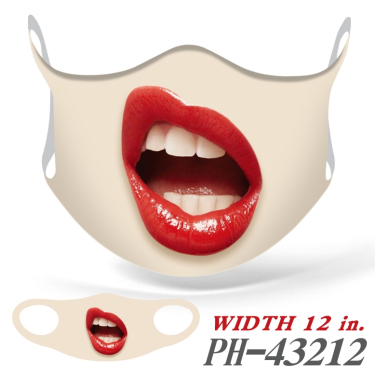 Funny mouth Full color Ice silk seamless Mask   price for 5 pcs  PH43212A