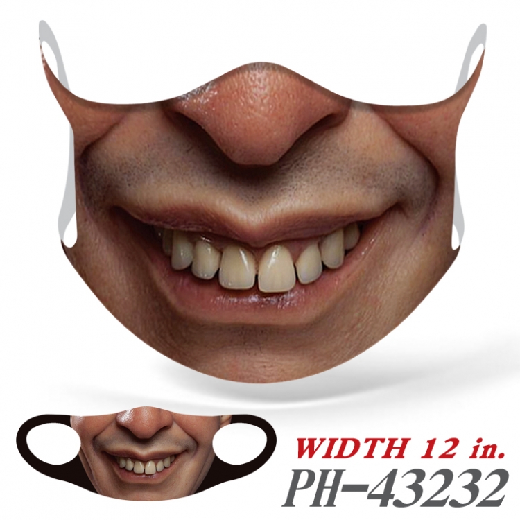 Funny mouth Full color Ice silk seamless Mask   price for 5 pcs  PH43232A