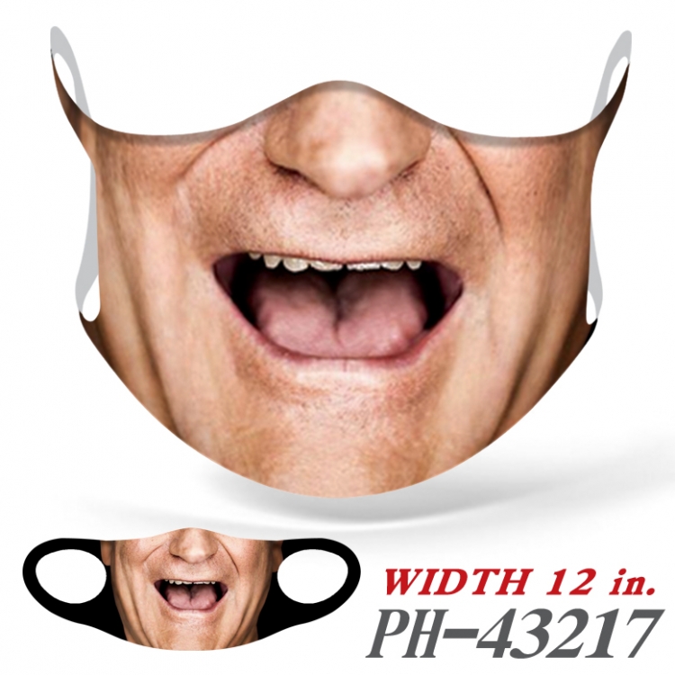 Funny mouth Full color Ice silk seamless Mask   price for 5 pcs  PH43217A