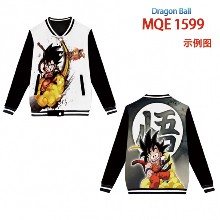 DRAGON BALL Full color round neck baseball uniform coat Hoodie XS to 4XL 8 sizes MQE1599