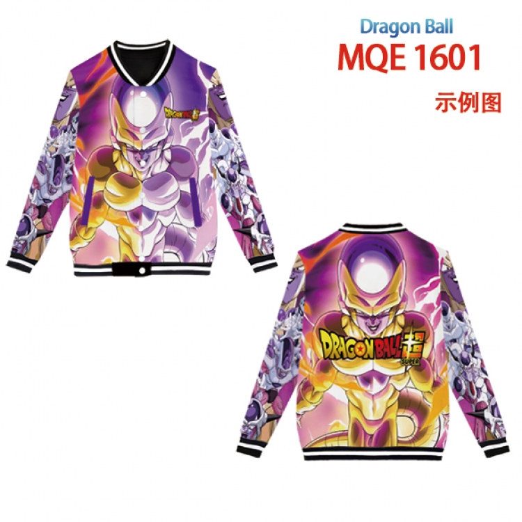 DRAGON BALL Full color round neck baseball uniform coat Hoodie XS to 4XL 8 sizes MQE1601