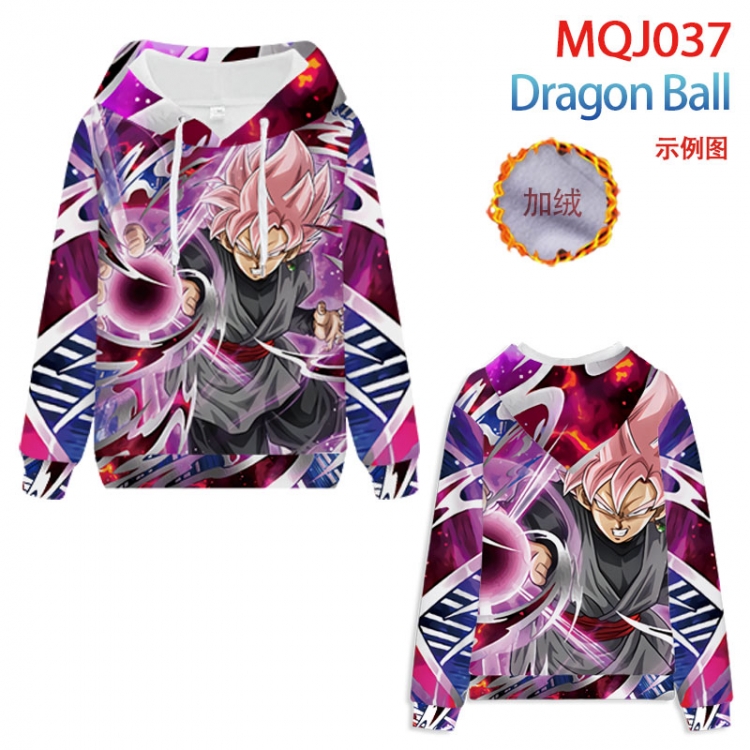 DRAGON BALL Full Color Patch velvet pocket Sweatshirt Hoodie EUR SIZE 9 sizes from XXS to XXXXL MQJ037