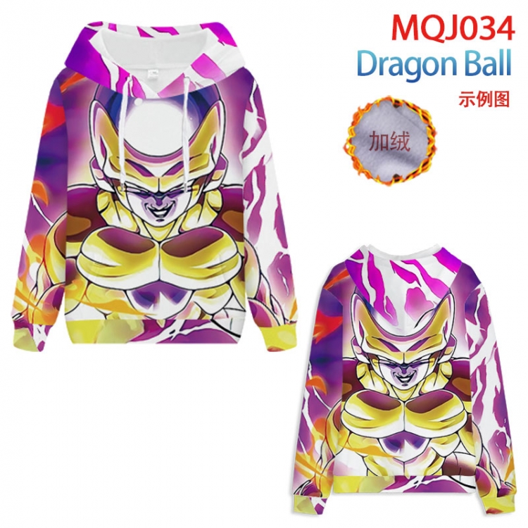 DRAGON BALL Full Color Patch velvet pocket Sweatshirt Hoodie EUR SIZE 9 sizes from XXS to XXXXL MQJ034