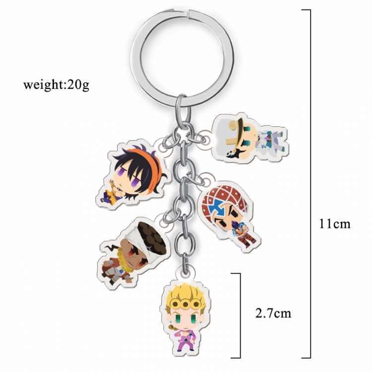 JoJos Bizarre Adventure Anime acrylic keychain price for 5 pcs A158