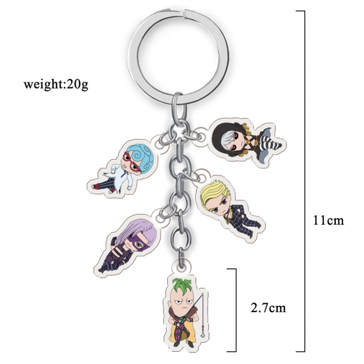 JoJos Bizarre Adventure Anime acrylic keychain price for 5 pcs A123