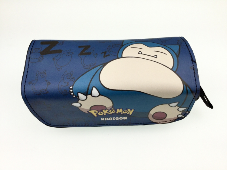 Pokemon Double zipper PU pencil Bag 20X10X7.5M 140G