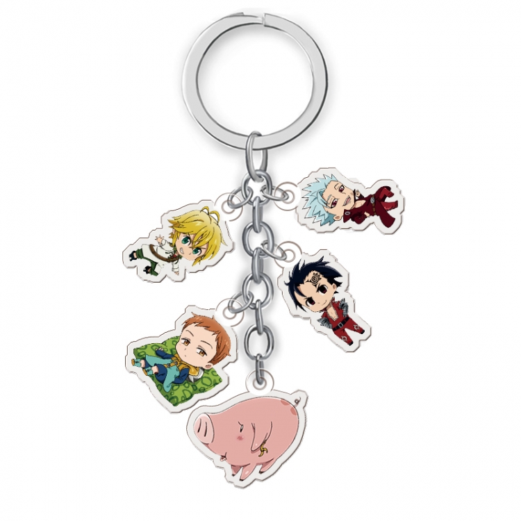 The Seven Deadly Sins  Anime acrylic keychain price for 5 pcs