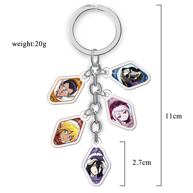 overlord  Black clover Anime acrylic keychain price for 5 pcs A098