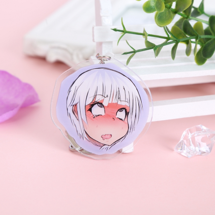 Ahegao Peace Anime acrylic keychain price for 5 pcs 4177