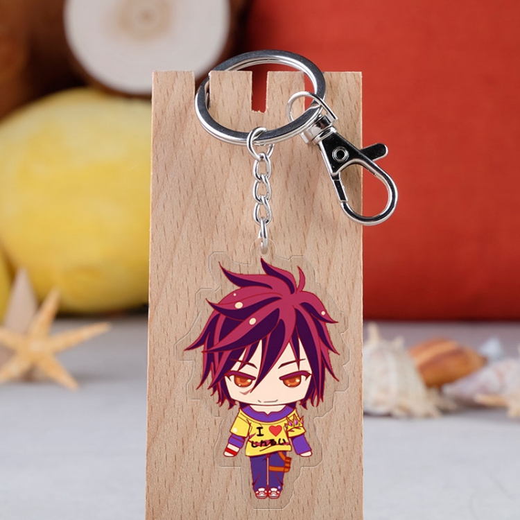 NO GAME NO LIFE Anime acrylic Key Chain  price for 5 pcs 2432