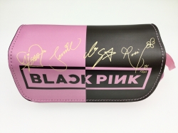 BLACK PINK Double zipper PU pe...