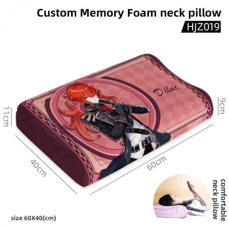 Genshin Impact Game memory cotton neck pillow 60X40CM HJZ019