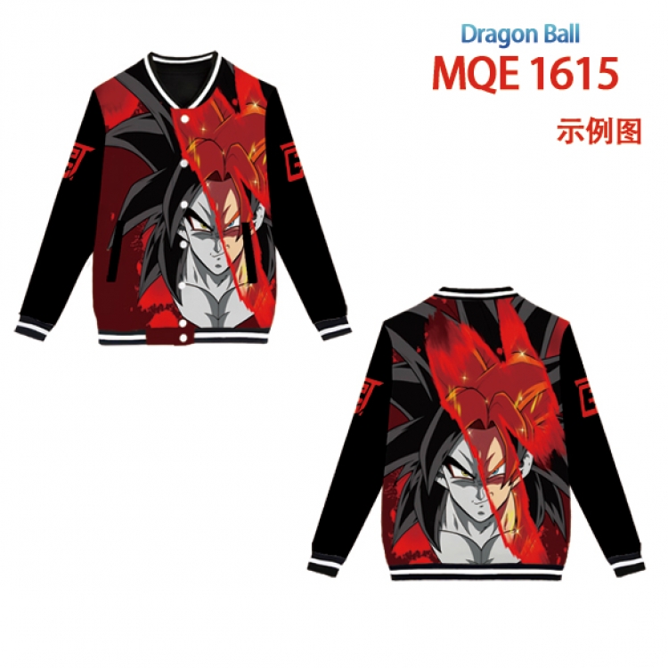 DRAGON BALL Full color round neck baseball uniform coat Hoodie XS to 4XL 8 sizes MQE1615