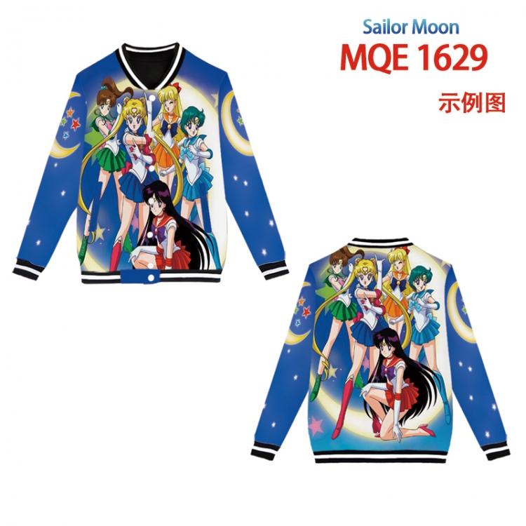 Sailor Moon Full color round neck baseball uniform coat Hoodie XS to 4XL 8 sizes MQE1629
