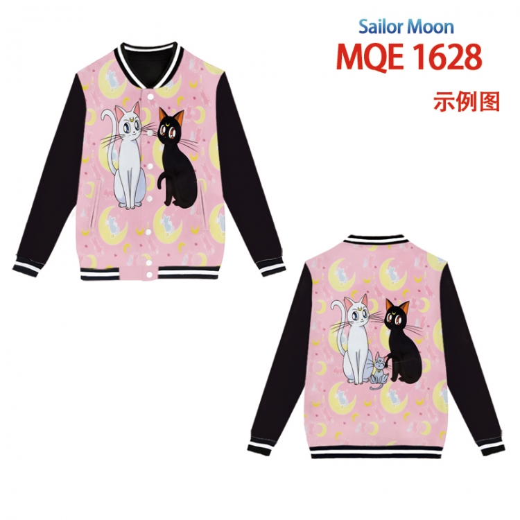 Sailor Moon Full color round neck baseball uniform coat Hoodie XS to 4XL 8 sizes MQE1628