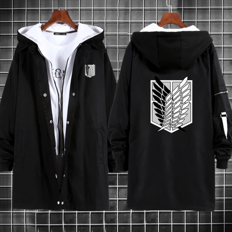 Shingeki no Kyojin Anime fake two sweater coat long trench coat 5 sizes from M to 3XL