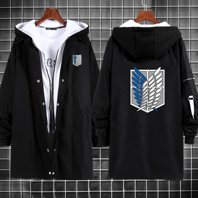 Shingeki no Kyojin Anime fake two sweater coat long trench coat 5 sizes from M to 3XL