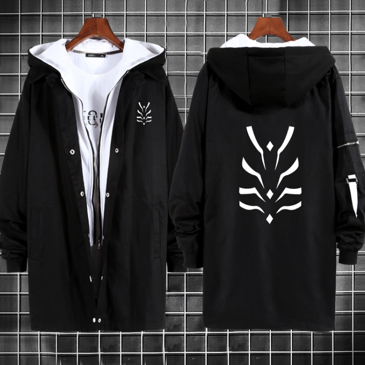 Accelerator Anime fake two sweater coat long trench coat 5 sizes from M to 3XL