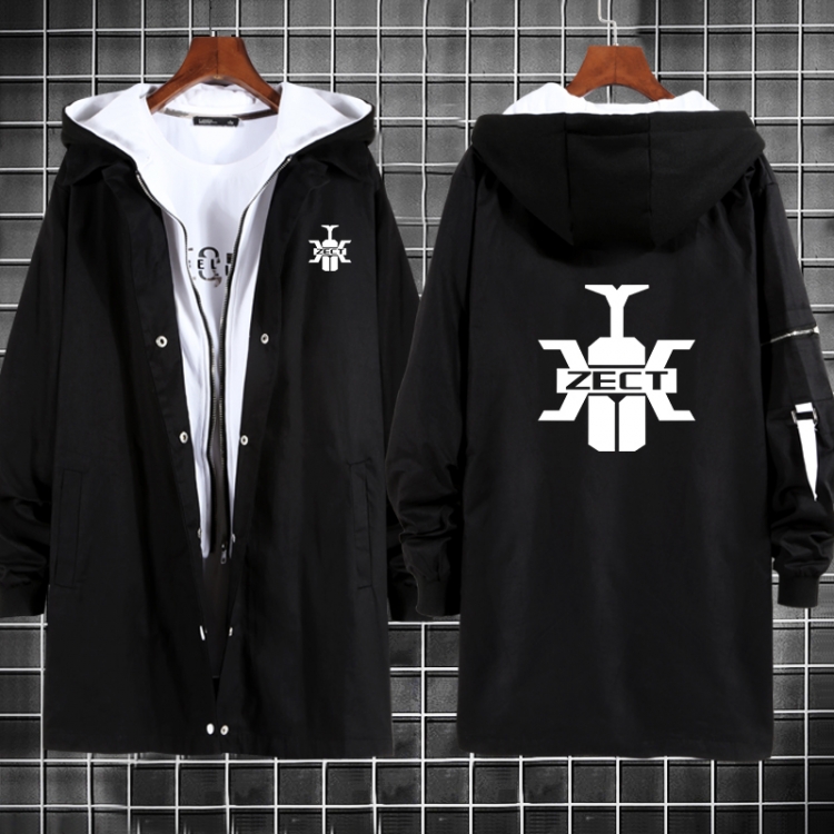 Kamen Rider Anime fake two sweater coat long trench coat 5 sizes from M to 3XL
