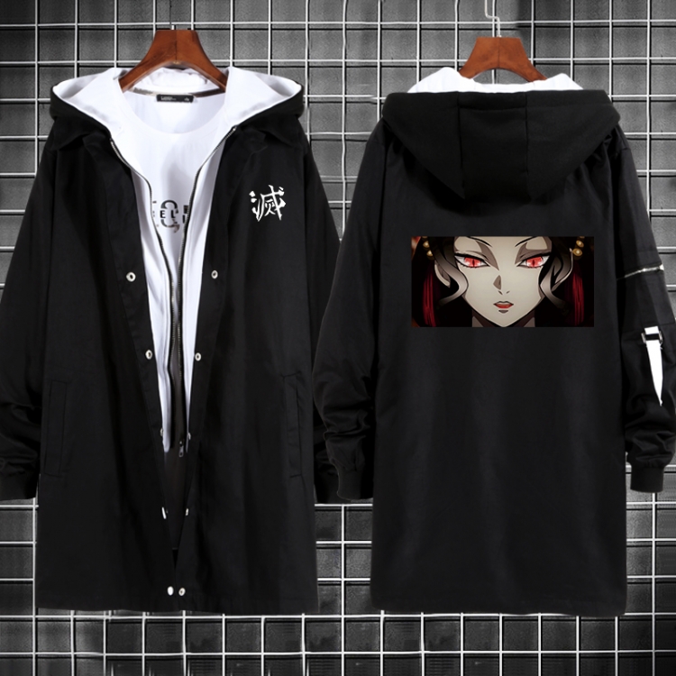 Demon Slayer Kimets Anime fake two sweater coat long trench coat 5 sizes from M to 3XL