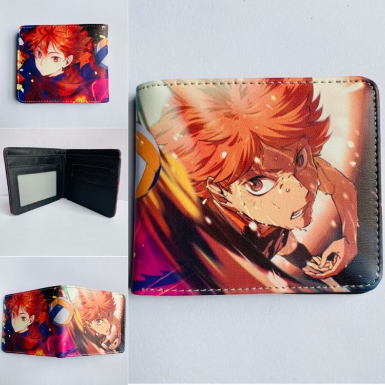 Haikyuu!! Short color picture two fold wallet 11X9.5CM 60G