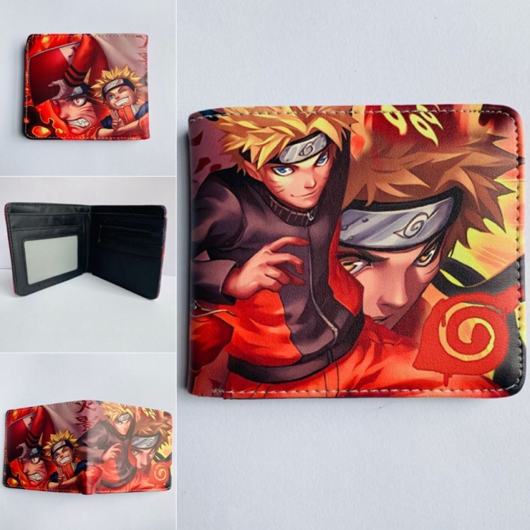 Naruto Short color picture two fold wallet 11X9.5CM 60G