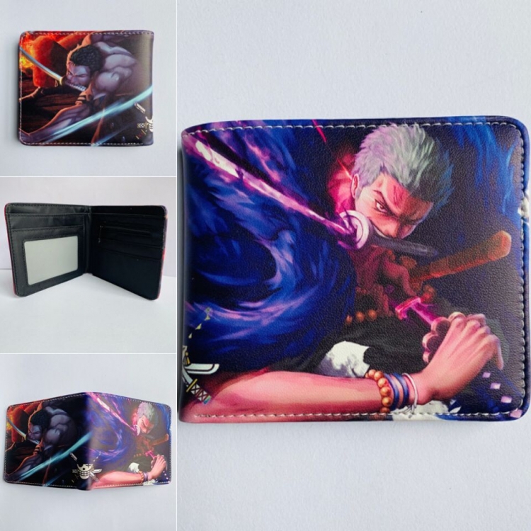 One Piece Short color picture two fold wallet 11X9.5CM 60G