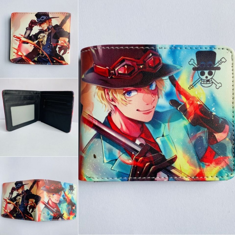 One Piece Short color picture two fold wallet 11X9.5CM 60G