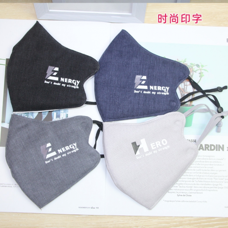 Adult models winter padded warm printed cotton washable mask price for 10 pcs