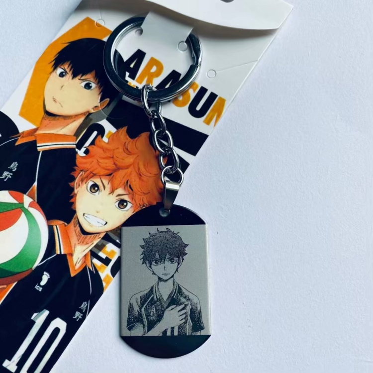 Haikyuu!! Cartoon Anime Stainless steel military necklace