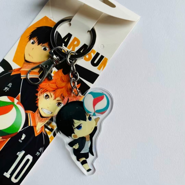 Haikyuu!! Cartoon Animation surrounding acrylic keychain pendant price for 5 pcs