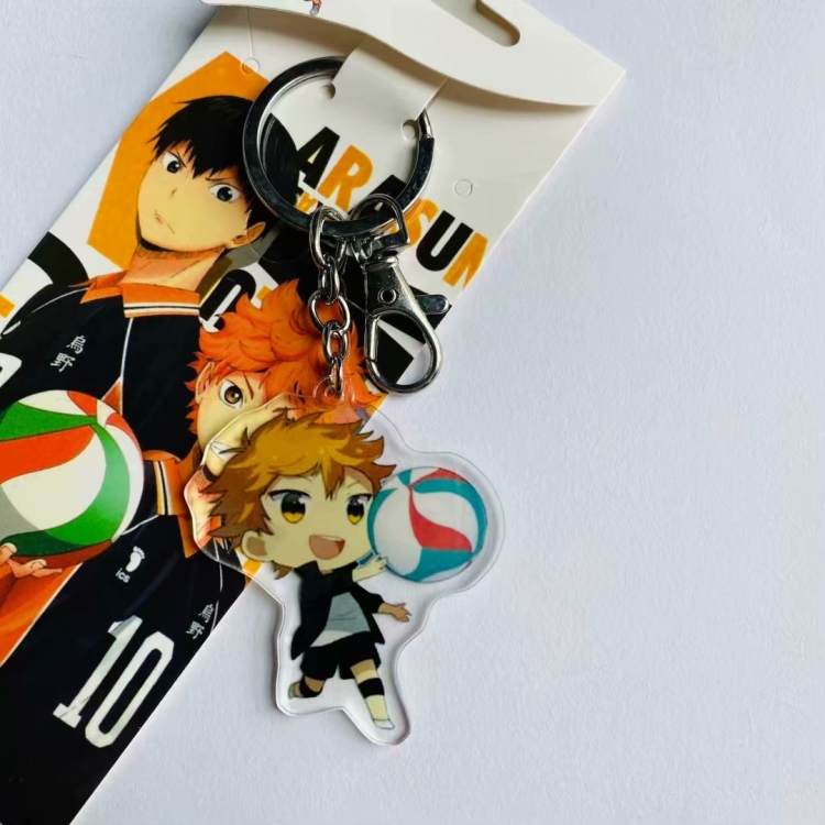 Haikyuu!! Cartoon Animation surrounding acrylic keychain pendant price for 5 pcs