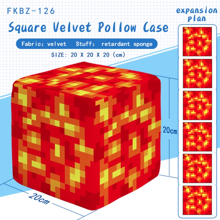 Minecraft Plush Square Pillow 20X20X20CM FKBZ126