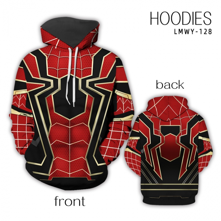 Spiderman Anime full color zipper hooded sweater M L XL 2XL LMWY128