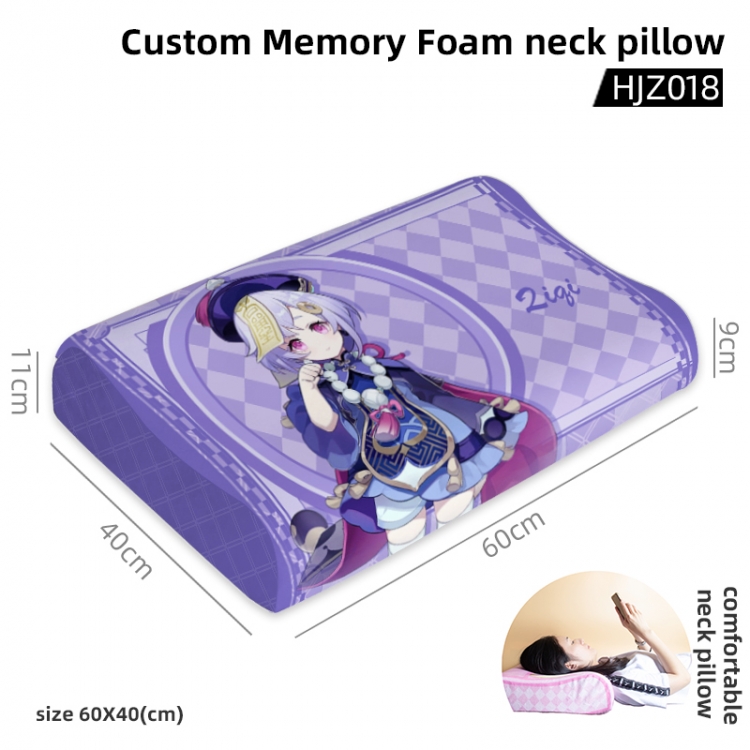Genshin Impact Game memory cotton neck pillow 60X40CM HJZ018