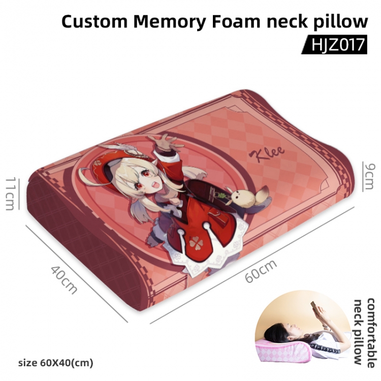 Genshin Impact Game memory cotton neck pillow 60X40CM HJZ017