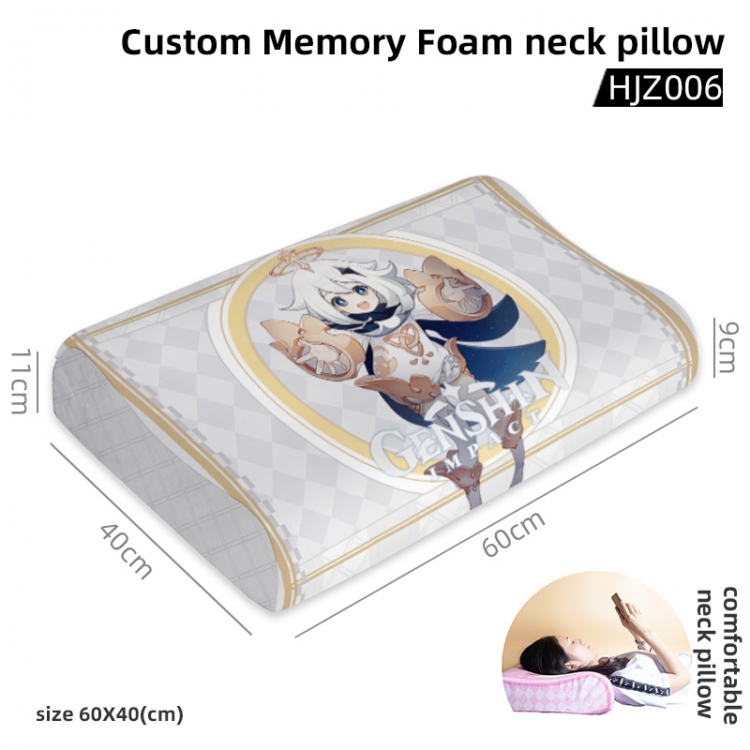 Genshin Impact Game memory cotton neck pillow 60X40CM HJZ006