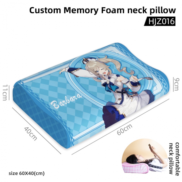 Genshin Impact Game memory cotton neck pillow 60X40CM HJZ016