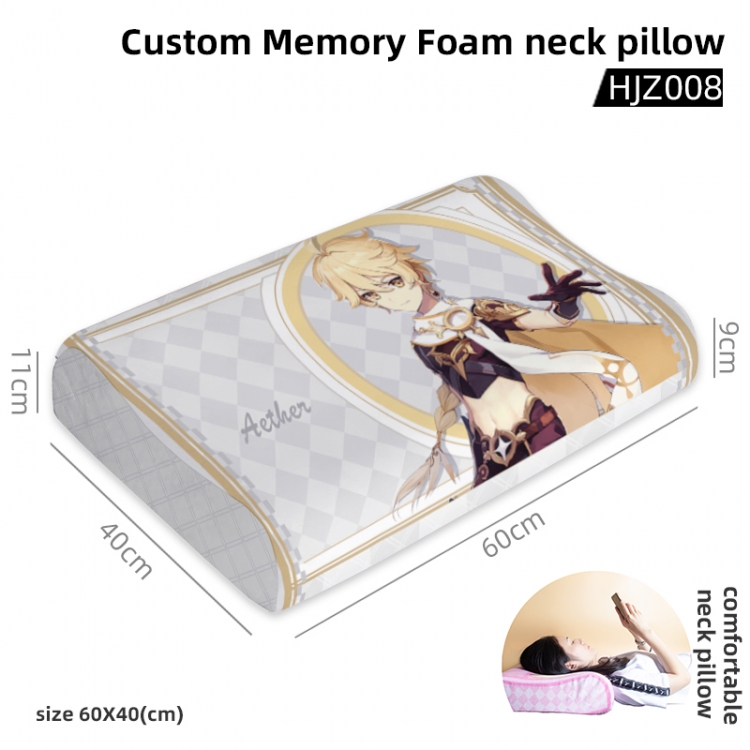 Genshin Impact Game memory cotton neck pillow 60X40CM HJZ008