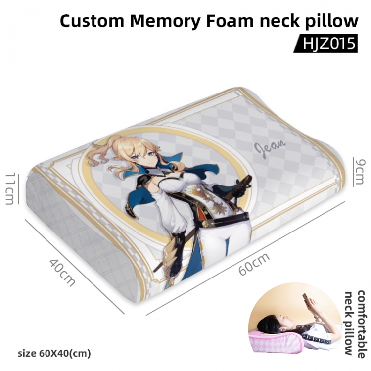 Genshin Impact Game memory cotton neck pillow 60X40CM HJZ015