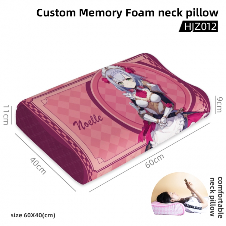 Genshin Impact Game memory cotton neck pillow 60X40CM HJZ012