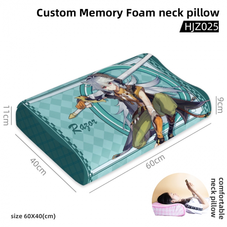 Genshin Impact Game memory cotton neck pillow 60X40CM HJZ025