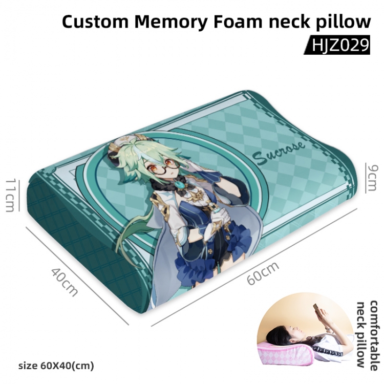 Genshin Impact Game memory cotton neck pillow 60X40CM HJZ029