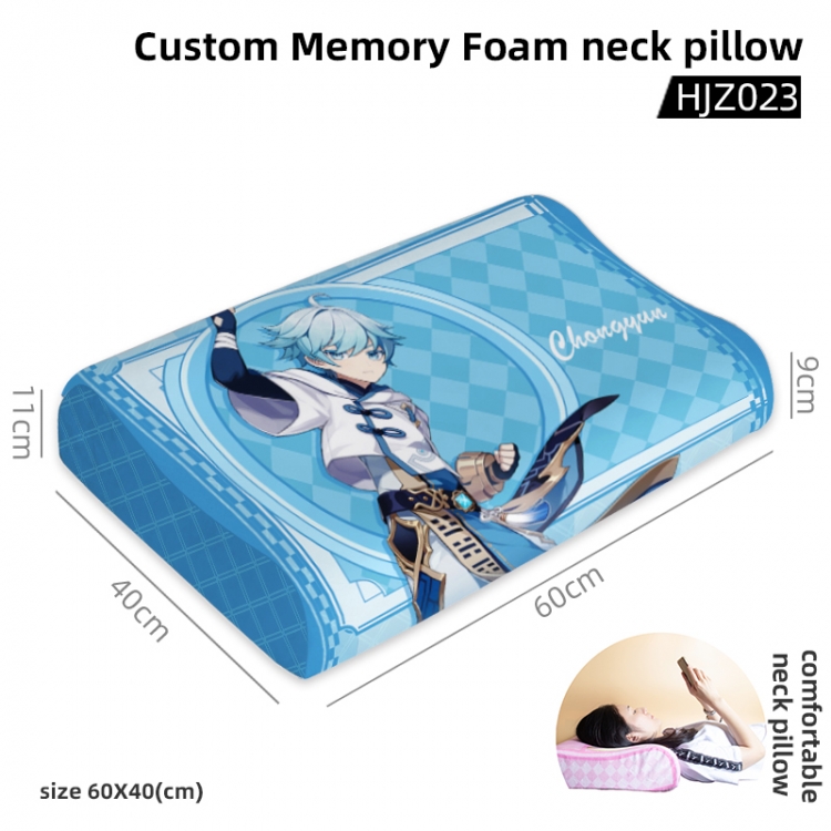 Genshin Impact Game memory cotton neck pillow 60X40CM HJZ023