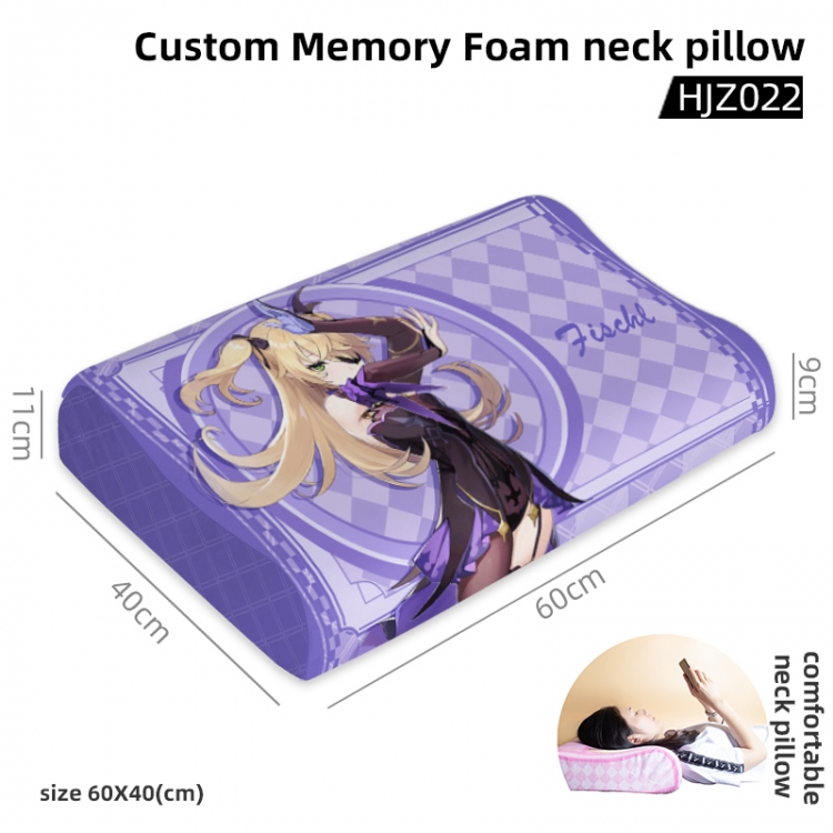 Genshin Impact Game memory cotton neck pillow 60X40CM HJZ022