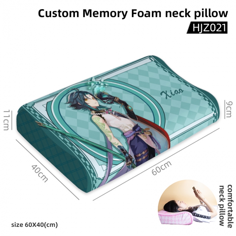 Genshin Impact Game memory cotton neck pillow 60X40CM HJZ021