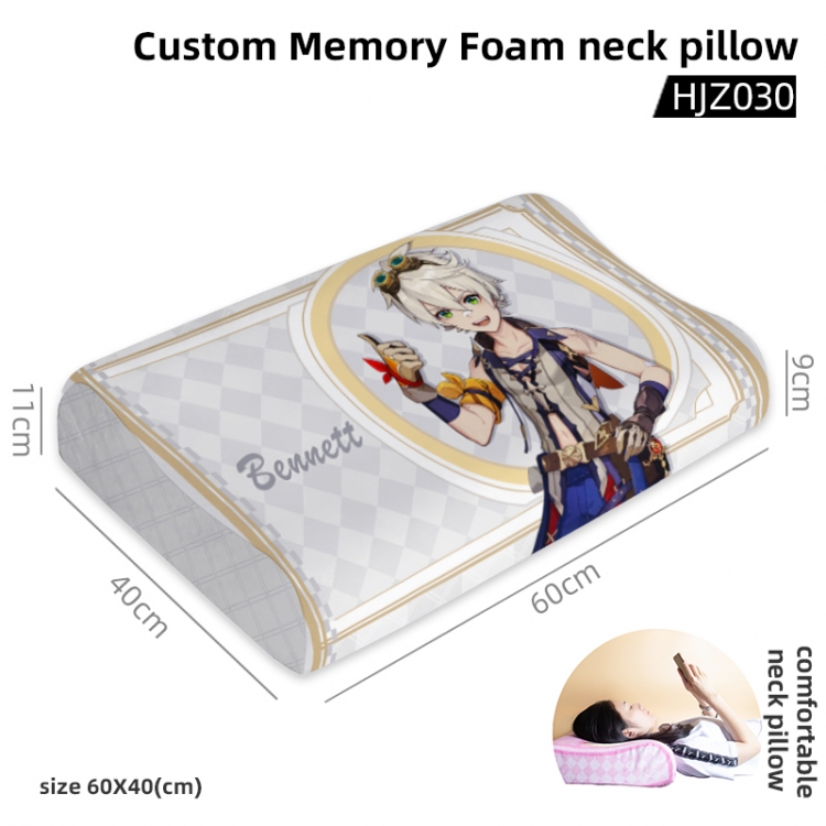 Genshin Impact Game memory cotton neck pillow 60X40CM HJZ030