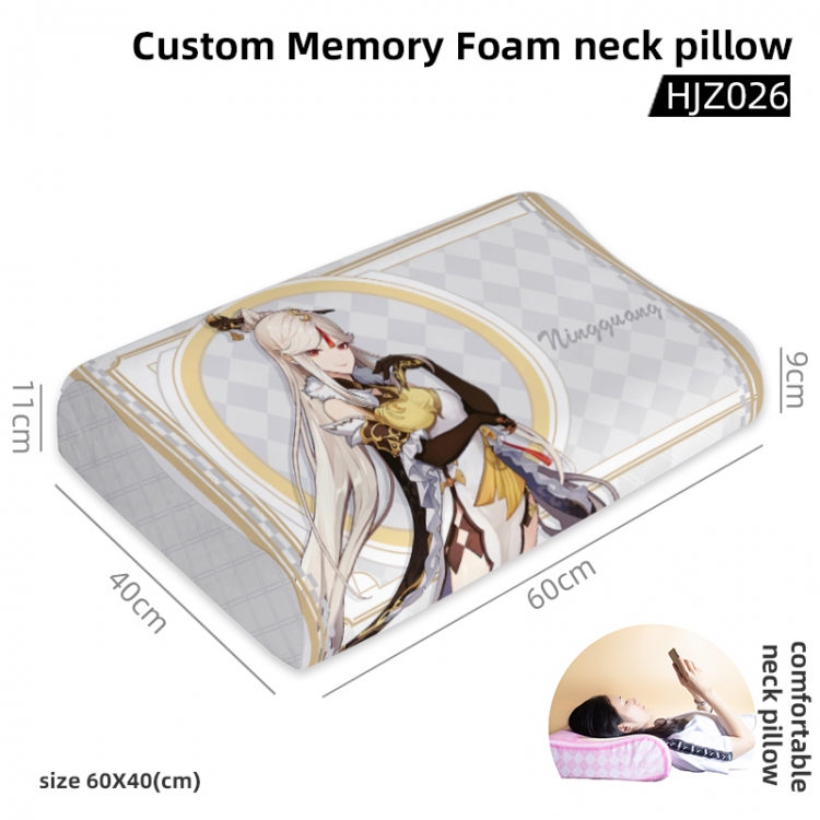 Genshin Impact Game memory cotton neck pillow 60X40CM HJZ026